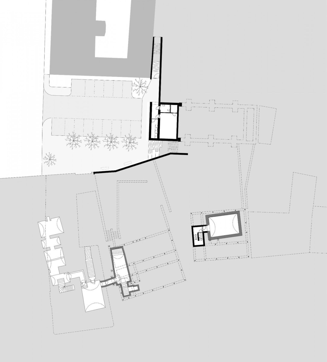 Komunitní centrum Židlochovice, JURA‌ ‌ET‌ ‌CONSORTES / Pavel Jura, Pavel Steuer, půdorys 1PP