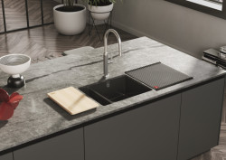 Dřez Franke KubusX v barvě Onyx (včetně příslušenství)