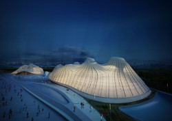 Londýnský ateliér Minimaform založený bratry Theodorem a Stephenem  Spyropoulosovými na Bienále experimentální architektury prezentuje Muzeum architektury a fotografie v Budapešti – Muzeum světla jako urbánní architekturu a krajinářskou intervenci, která tvoří symbolickou bránu do městského parku.