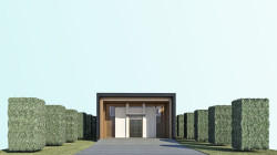 Smuteční síň ve Spytihněvi, Ivan Bergmann - vizualizace exteriéru