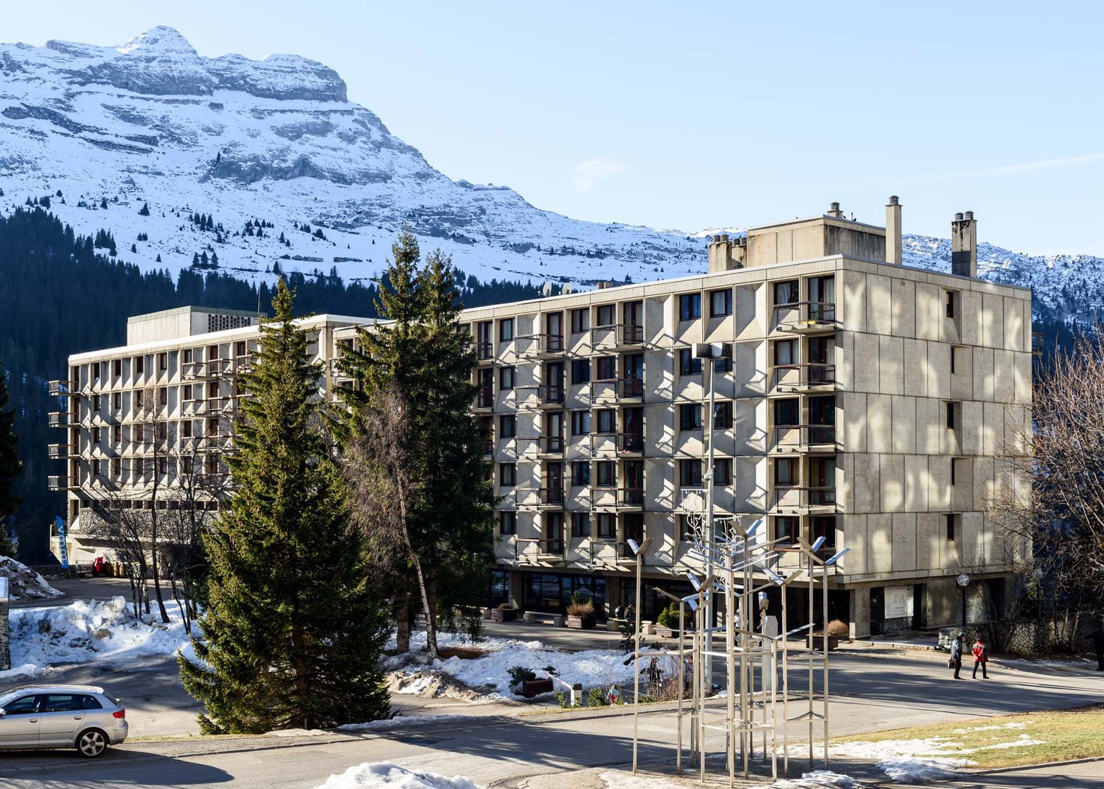 Brutalistní lyžařský rezort Flaine ve Francii, Marcel Breuer