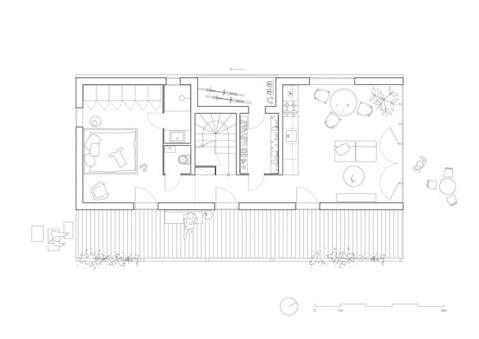 IST - Rodinný dům, půdorys 1NP, JRKVC