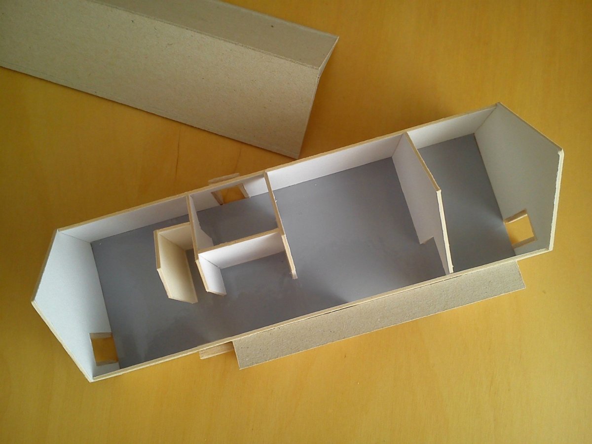 Dřevěný dům Lučatín, Jaro Krobot architekt, model