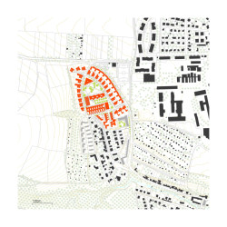 Schwarzplan (Obytný soubor Dolina v Lysolajích, knesl kynčl architekti)
