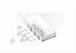 Likérka, Kuklica Smerek architekti / Juraj Hubinský, Peter Kuklica, Martin Smerek, axonometrie interiér