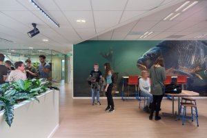 Vysoká školy aplikovaných věd Aeres v Almere, BDG Architecten: Podlaha Marmoleum vytváří zdravé vnitřní prostředí, je odolná a snadno se čistí