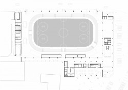 Revitalizace zimního stadionu v Opavě, Qarta Architektura, půdorys 1NP