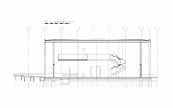 IO Studio, Dostavba atria Provozně ekonomické fakulty ČZU v Praze, podélný řez – foto