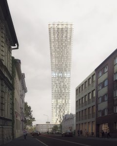 Návrh mrakodrapu Ostrava Tower od studia CHYBIK + KRISTOF