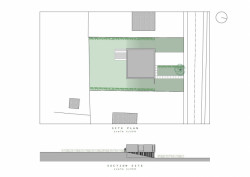 Skilpod & UAU Collectiv, modulární dům Skilpod #150 Zero Energy, situace, výkres