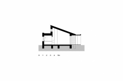 Vladimír Balda architekt, Přízemní dům se slunolamem, řez příčný – foto