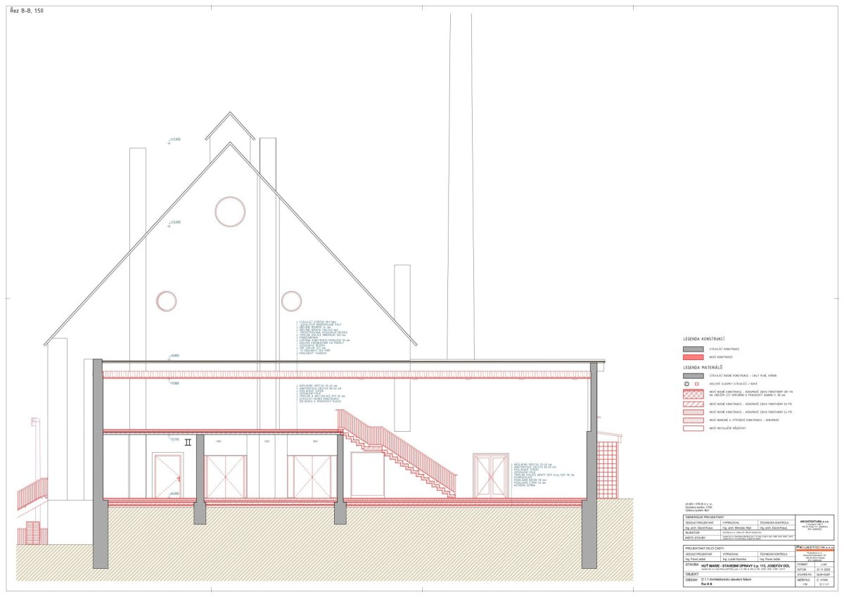 Huť Marie, Architektura s.r.o.: Řez