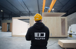 Skilpod & UAU Collectiv, modulární dům Skilpod #150 Zero Energy, průběh výstavby, foto