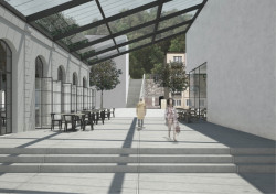 Subcentrum Klamovka - Nové lokální centrum v Plzeňské ulici, vizualizace, Klára Jeníková