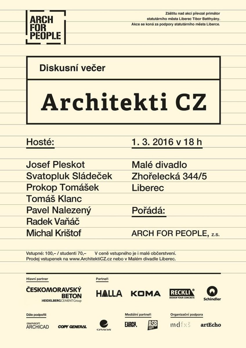 Architekti CZ v Liberci, plakát - foto