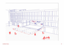 Revitalizace Náměstí Míru ve Zlíně, schéma podia, P.P. Architects