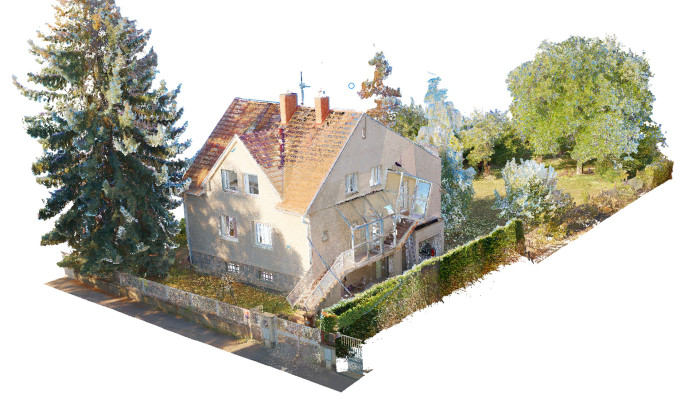 Podklad z mračen bodů jako ideální podklad pro vznik 3D/BIM modelu.