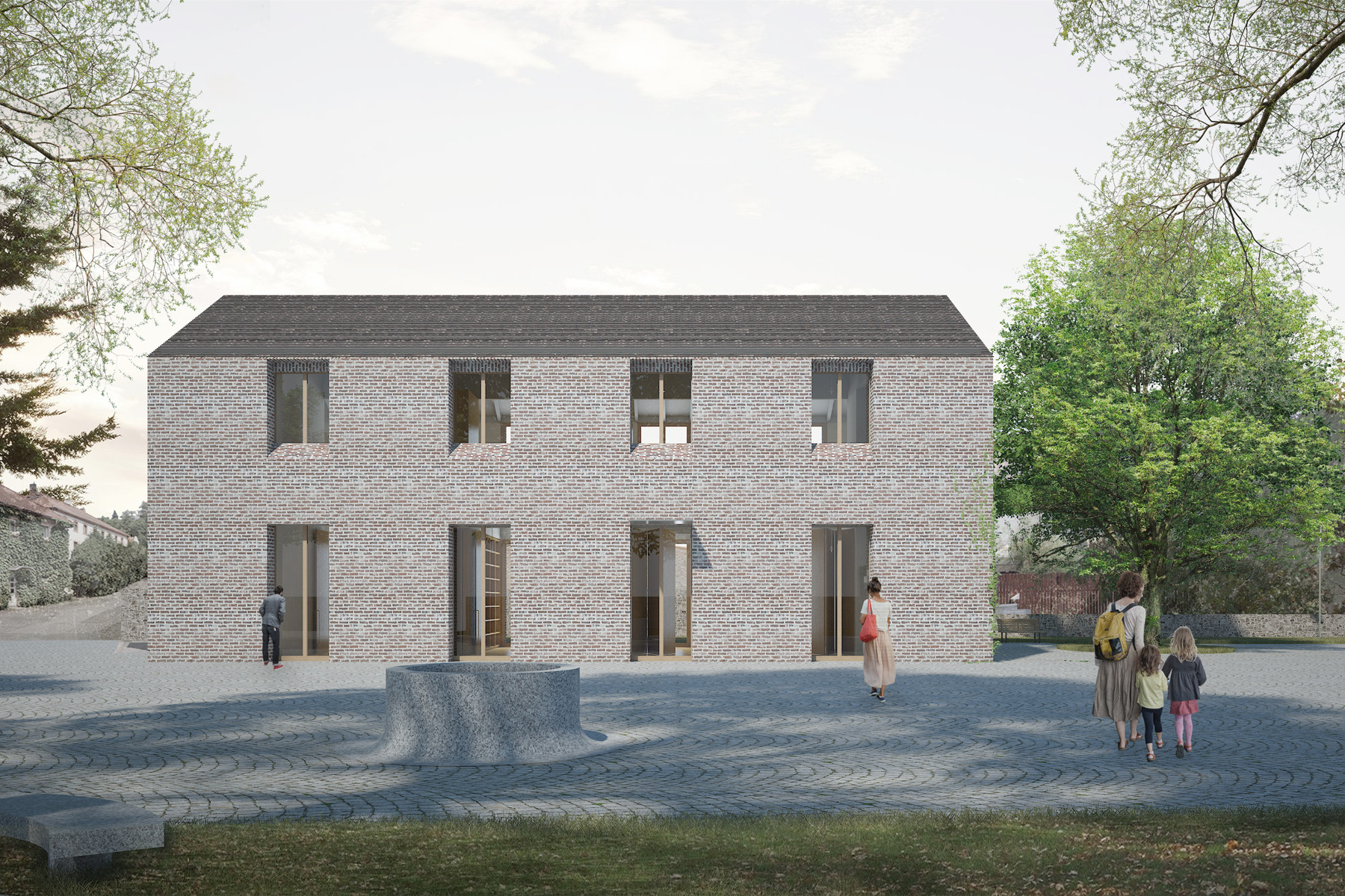 V obci Slapy vyroste nový obecní úřad podle návrhu architektů ze studia Karla Filsaka.