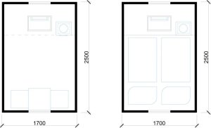 Létající černý dům, H3T architekti, půdorys