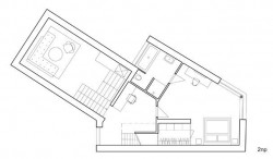 Dům pro bráchu, půdorys 2NP, Ateliér 111 architekti