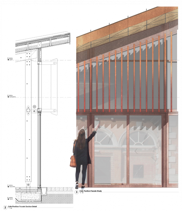 Kavárna Londýnské univerzity v bývalé kotelně, Cartwright Pickard