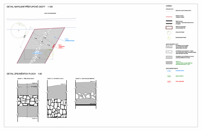 Pietní místo Kunčí, Med Pavlík architekti/ Lukáš Pavlík, Tomáš Med, Josef Odvárka, detail zpevněné plochy