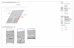 Pietní místo Kunčí, Med Pavlík architekti/ Lukáš Pavlík, Tomáš Med, Josef Odvárka, detail zpevněné plochy