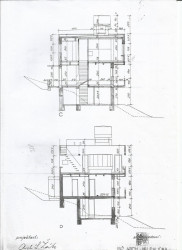 Původní projektová dokumentace vily Mace Friče z roku 1934, foto