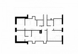 Rekonstrukce chaty v Harrachově, Mooza architecture, půdorys 2NP