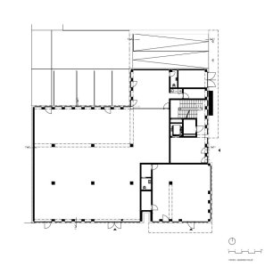 Polyfunkční dům Kvítková, půdorys 1NP, Chládek architekti