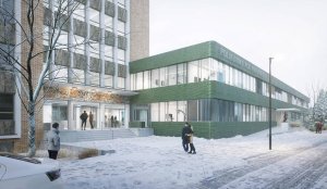 Vizualizace nové podoby Polikliniky Pod Marjánkou od studia ov architekti