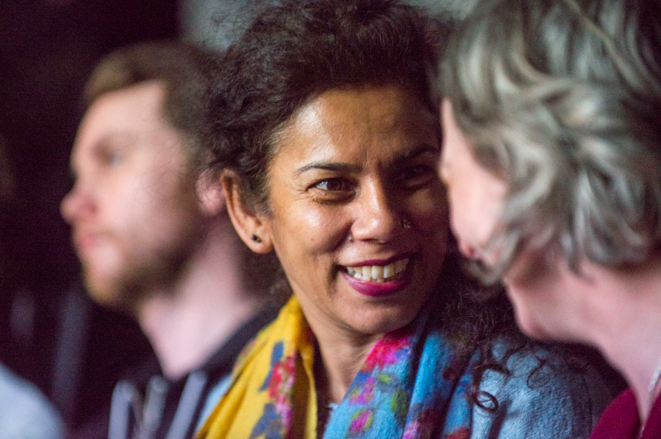 Anupama Kundoo s Marcelou Steinbachovou na dubnové přednášce v CAMPu