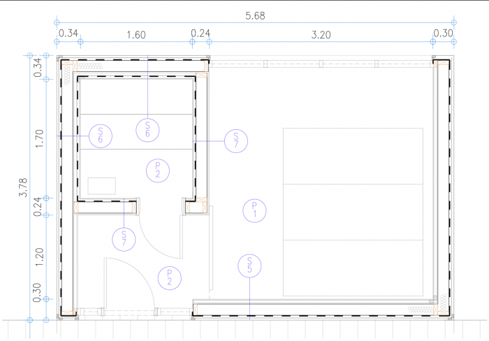 Architektonický ateliér Hilpert, Saunadomek, půdorys – foto