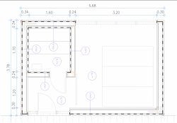 Architektonický ateliér Hilpert, Saunadomek, půdorys – foto