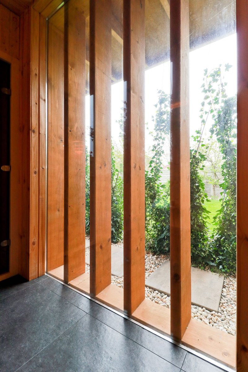 Celá sauna je založena na betonové desce. (Sauna, Adam Lukačovič)