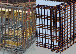 Ahoj Park Bratislava - výztuž, model/realita