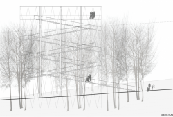 Márius Žitňanský, Vladimír Šimkovič, Peter Gonda, Ľubica Dubeňová a Jana Fečkaninová, Vyhliadková veža na Dubni // odměna bez určení pořadí – foto