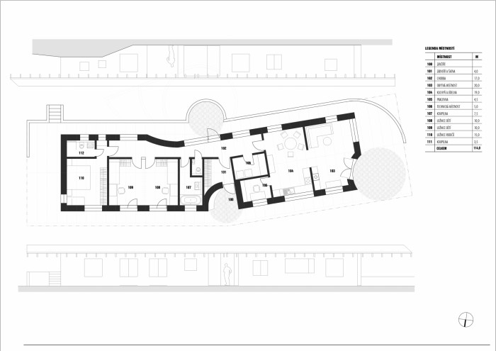Rodinný dům Petrov, půdorys, 3+1 architekti