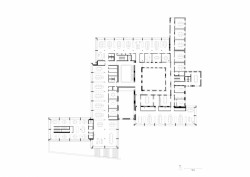 Jacoby Studios Headquarters, půdorys 1NP, David Chipperfield Architects