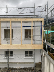 Rodinné komunitní bydlení ve Villy, Madeleine architectes, Studio François Nantermod: Stavba a rekonstrukce objektu