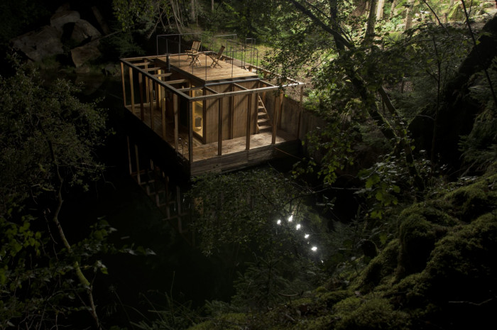 Plující sauna Lom od ateliéru Hra