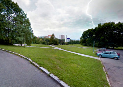 Kostel bl. Restituty Brno - Lesná, dálkový pohled