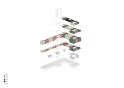 Bytový dům v Karlíně, schéma, Barbora Červeňová