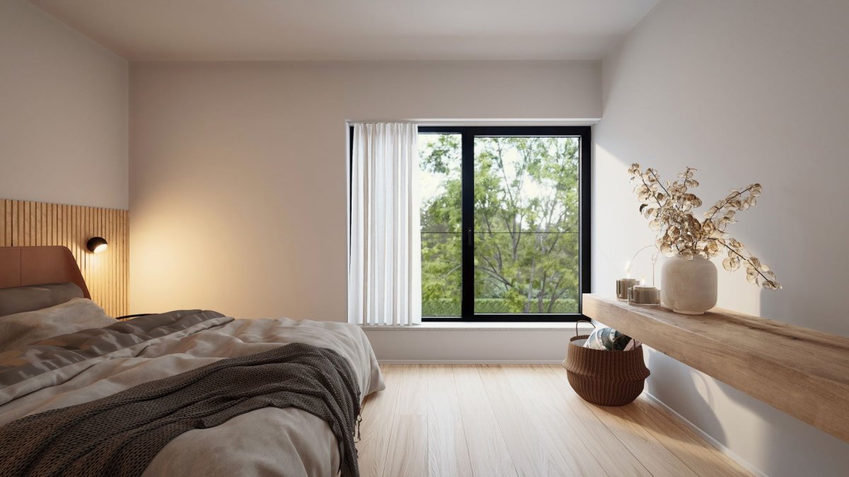Ložnice (Pasivní dům Verdant od ZEO Homes)