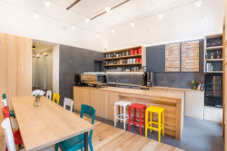 Monogram espresso bar, studio AEIOU