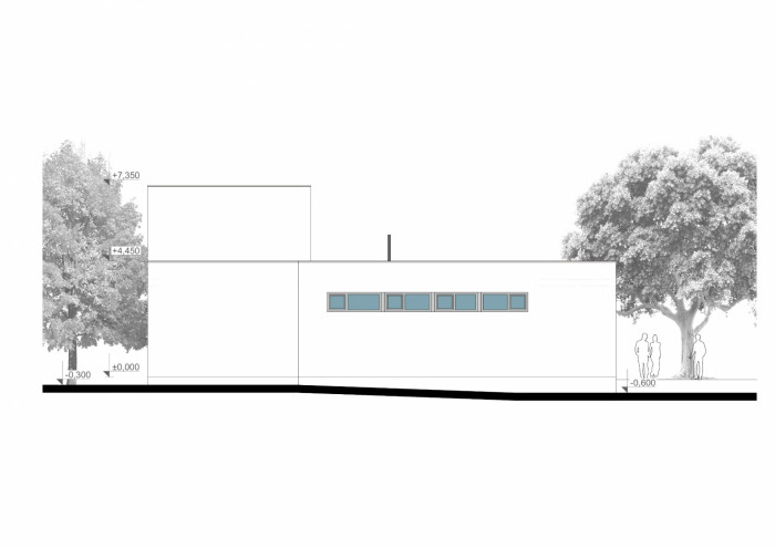 Výstavní galerie STAGE GARDEN, Janca architect / Karel Janča, pohled severozápadní