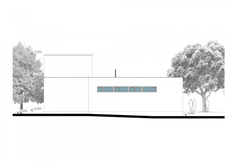 Výstavní galerie STAGE GARDEN, Janca architect / Karel Janča, pohled severozápadní