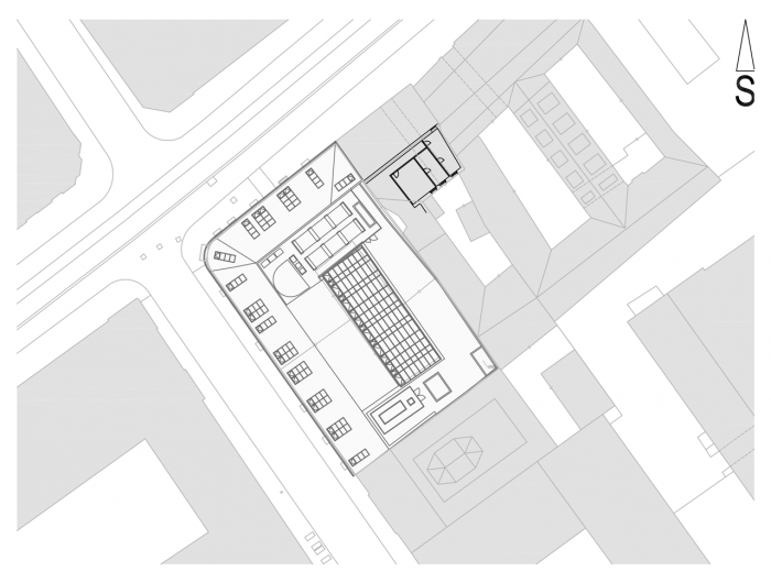 DAM architekti, kancelářská budova Jindřišská 16, situace – foto