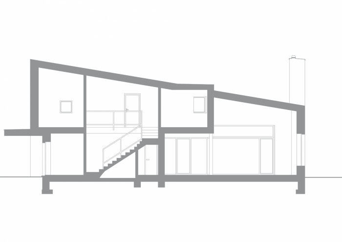 Dům v Lubné, New Work / Svatopluk Sládeček, Jaroslav Matoušek, řez