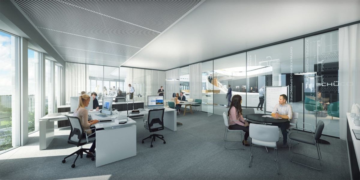 Návrh nové centrály firmy Schüco, 3XN